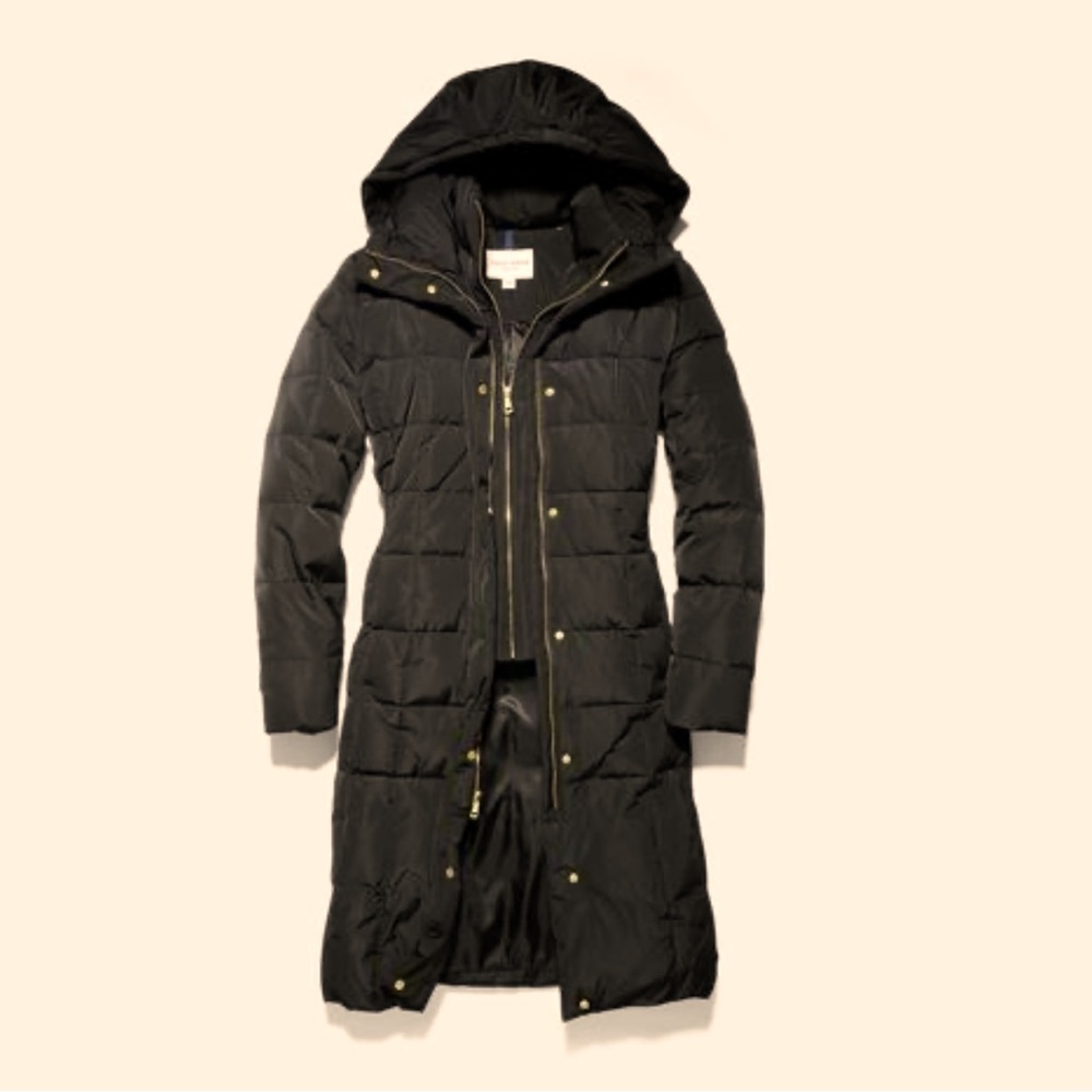 Cole Haan Womens Signature Black Down‎ & Feather Fill Coat small NWT